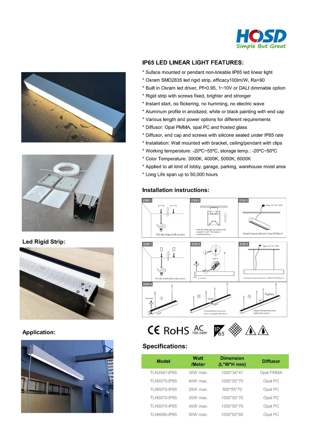 Product Parameters 1