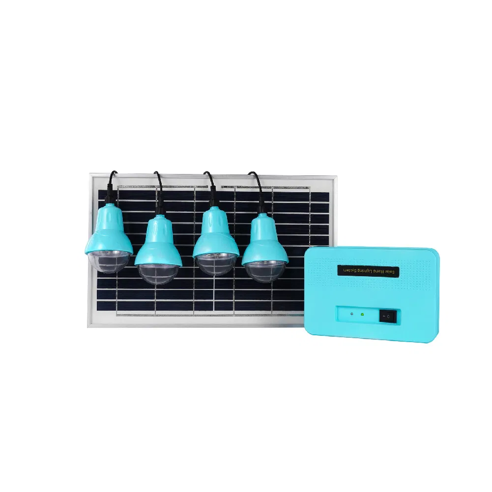 China Factory Solar Home Lighting System with Phone Charger Power System Portable off-Grid Solar Home Lighting System with 4PCS LED Bulbs 8W Solar Panel Kits