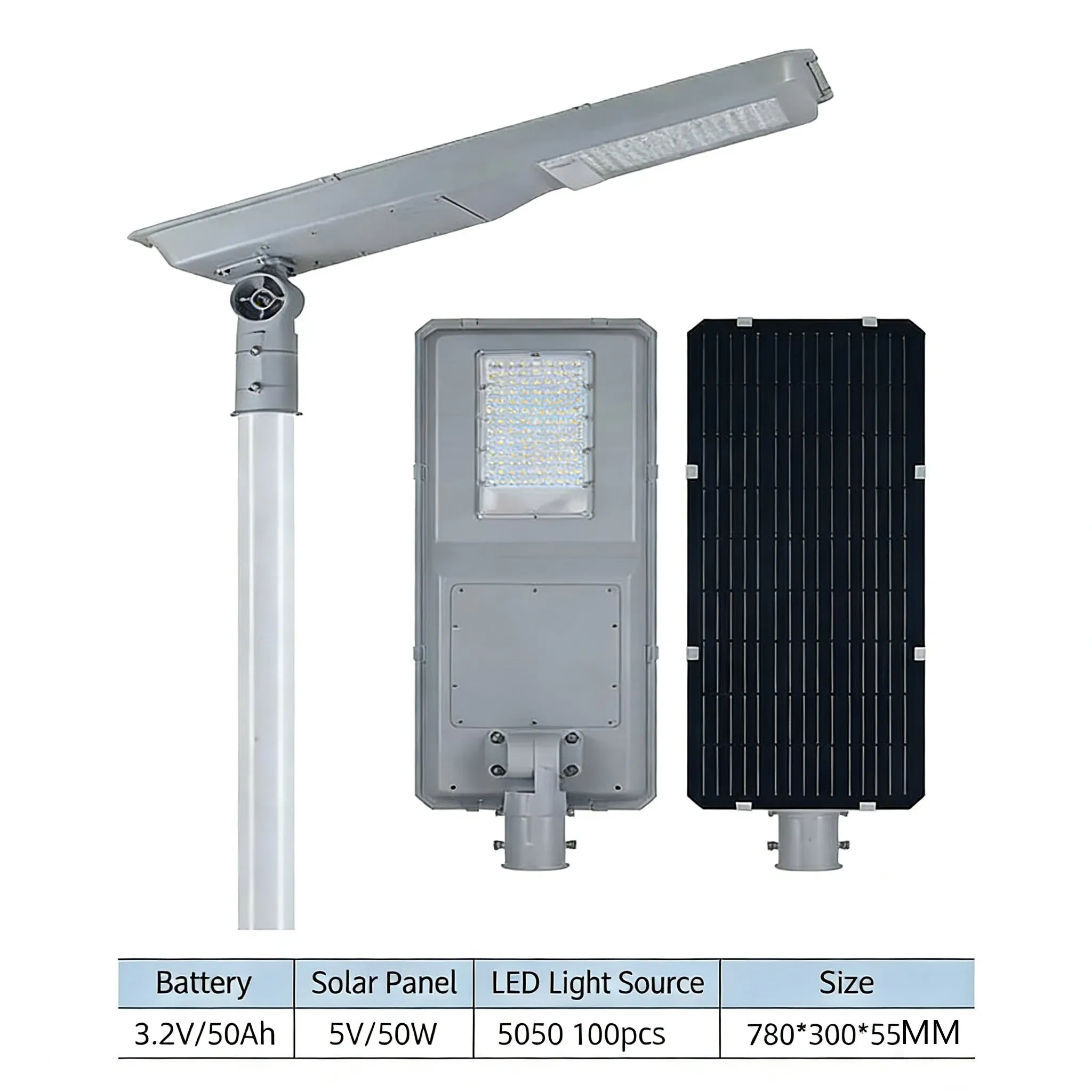30W 40W 50W All in One Solar LED Street Light for Residential Courtyard and Pathway for 4-5m Installation Height