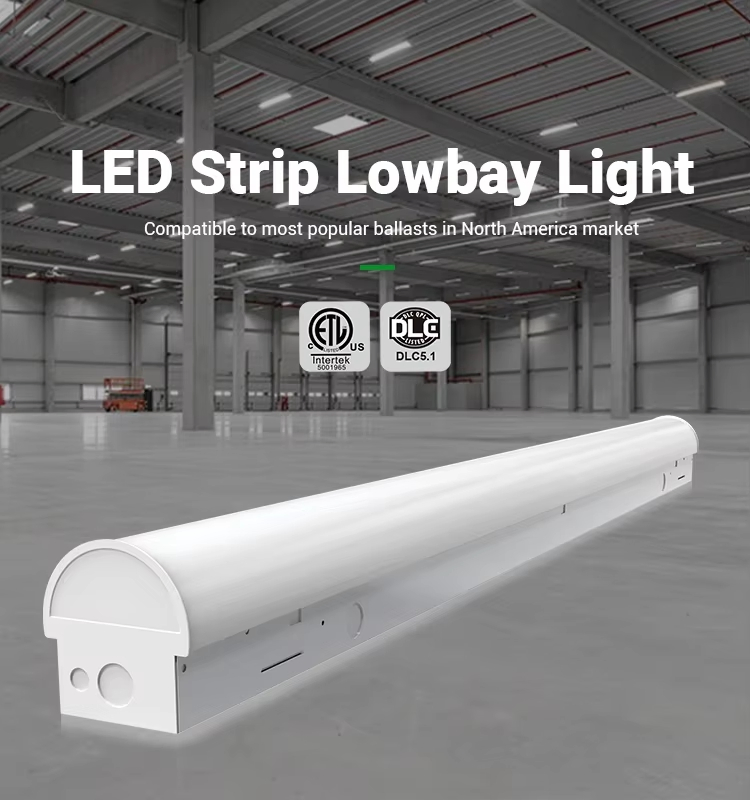 Dlc5.1 Certified 4FT 8FT Linear Strip Light 150lm/W Low Bay Light 40W 80W LED Lights