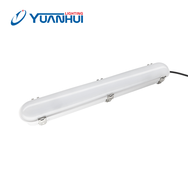 130lm/W IP65 Ik08 Linear Low Bay Tri-Proof LED Light, Waterproof Batten