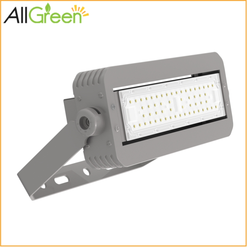IP66 Waterproof LED Modular Flood Light, Aluminum Housing, AC Power, Outdoor Stadium Tunnel Lighting, Multi-LED, CRI 80 High Brightness