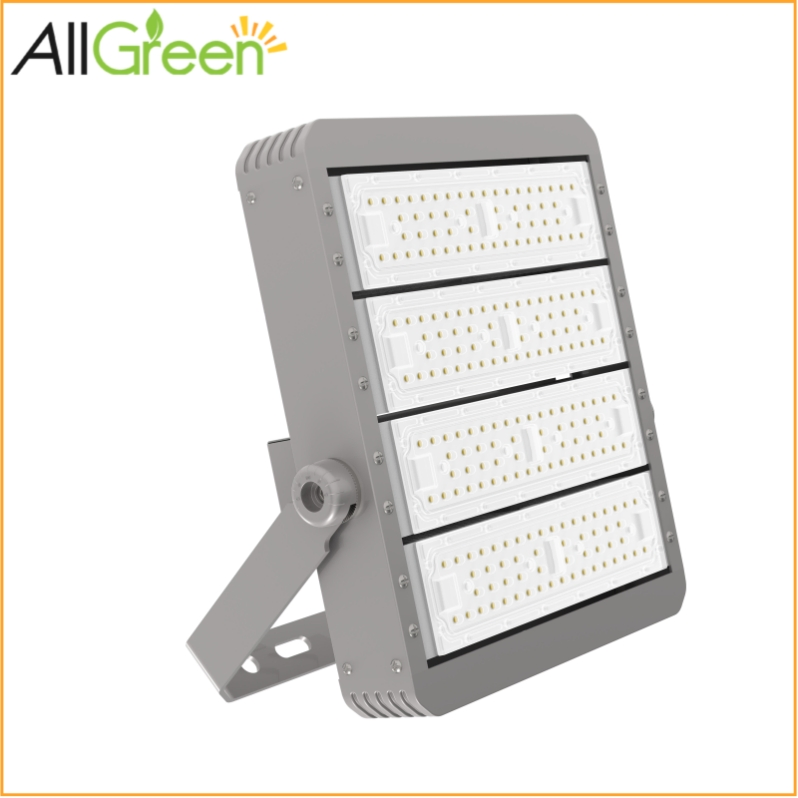 IP66 Waterproof LED Modular Flood Light, Aluminum Housing, AC Power, Outdoor Stadium Tunnel Lighting, Multi-LED, CRI 80 High Brightness