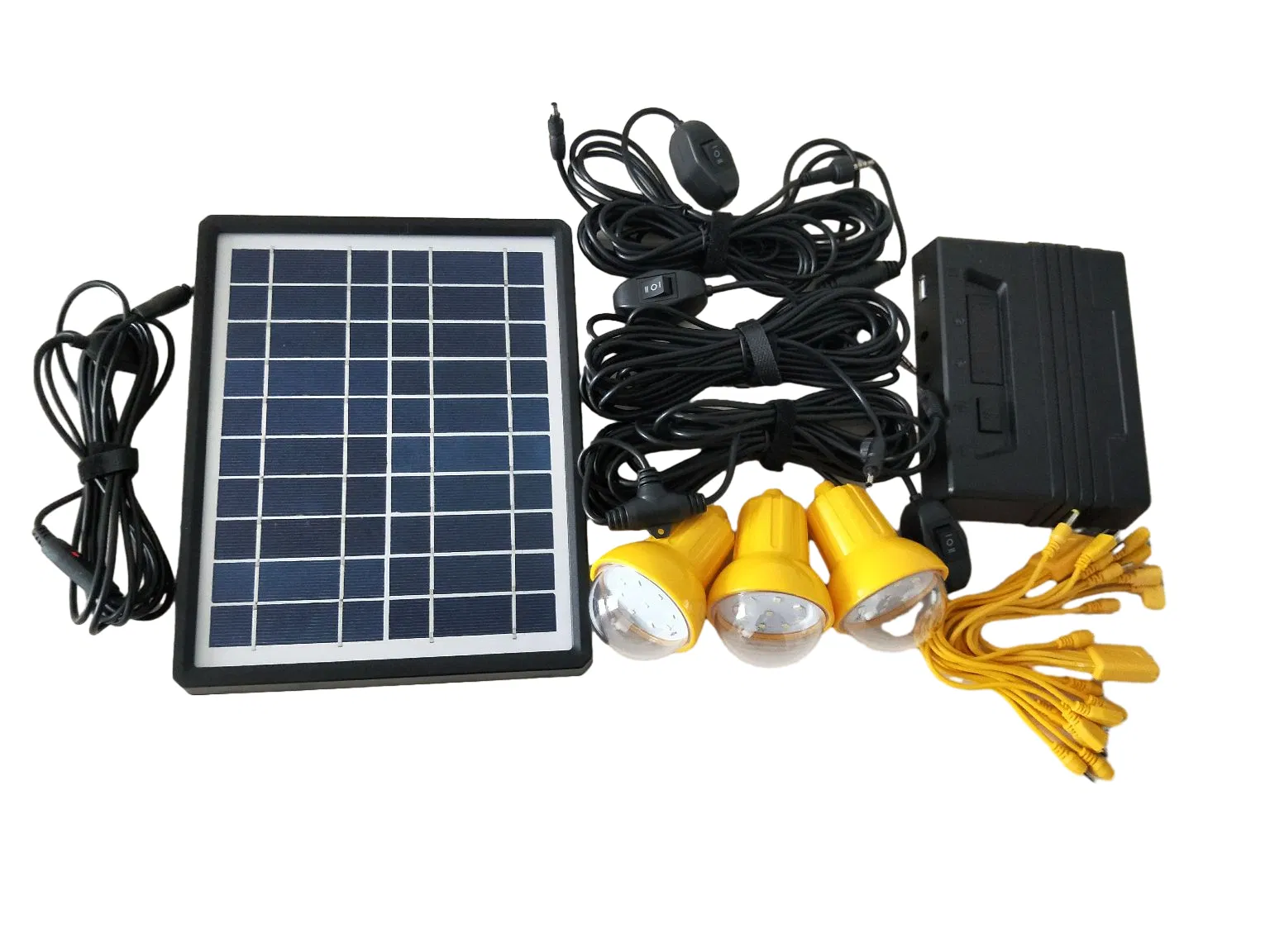 3PC LED Bulbs/Factory Supply Portable LED Solar Lighting Home System for Ethiopia/Nigeria/Uganda Market