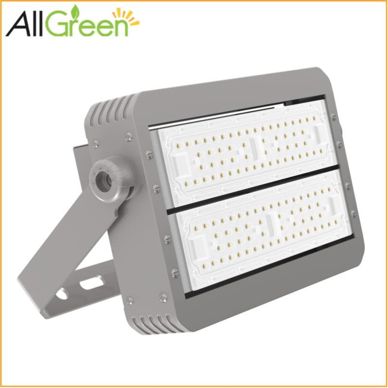 IP66 Waterproof LED Modular Flood Light, Aluminum Housing, AC Power, Outdoor Stadium Tunnel Lighting, Multi-LED, CRI 80 High Brightness