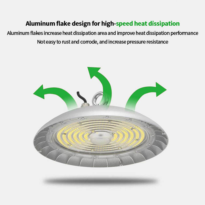 Good Quality 100W 150W AC220V Low Bay Lamp Lp66 3000K UFO LED High Bay Light for Ceiling Workshop Food Production