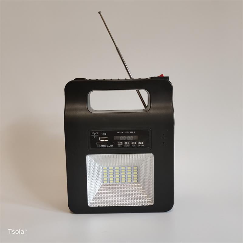Energy Portable Solar Power Generator Lighting Light Kit System with Speaker, FM Radio and Three Bulbs LED Light
