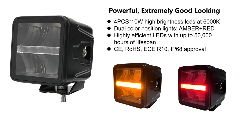 Bezel-Less LED Pods Light Detail 1