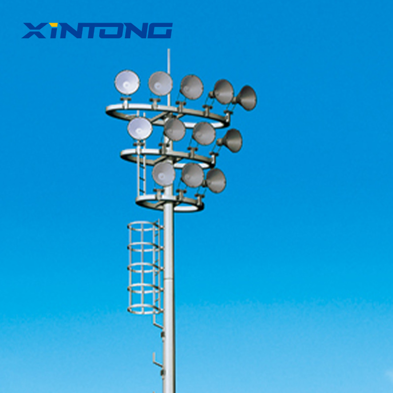 Waterproof Galvanized Octagonal Outdoor LED Tunnel Flood High Mast Pole Tower Light