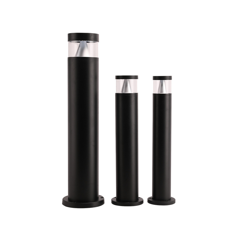 9W/12W LED Round Cylindrical Outdoor Waterproof Landscape Aluminum Garden Lawn Pathway Bollard Light