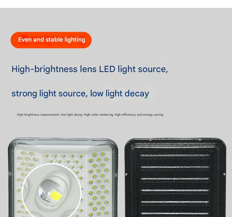 Solar Light LED Solar Street Light LED Solar Lamps for Large Warehouse Lighting Large Illumination Area 500W High Power 5000lm