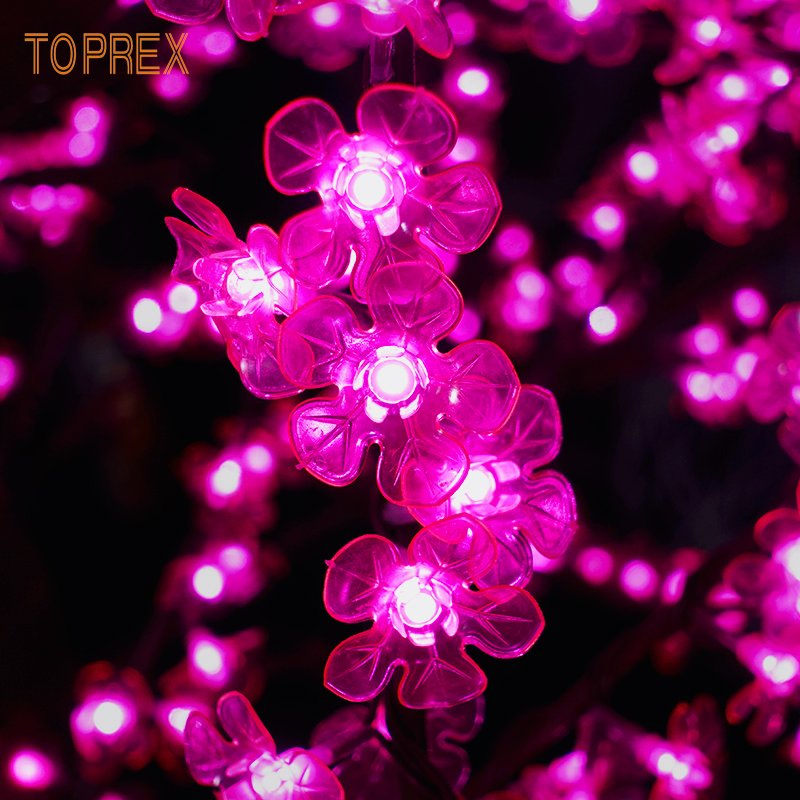 Toprex Festival Christmas Party Outdoor Decorative LED Light Landscape Artificial LED Cherry Bloom Trees Lighting