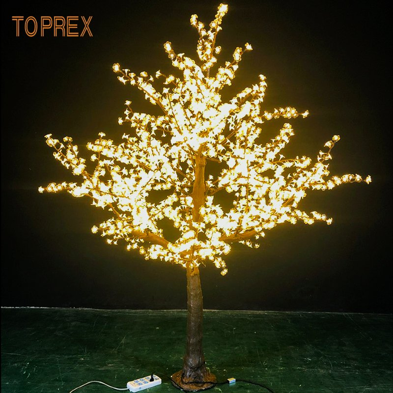 Toprex Festival Christmas Party Outdoor Decorative LED Light Landscape Artificial LED Cherry Bloom Trees Lighting