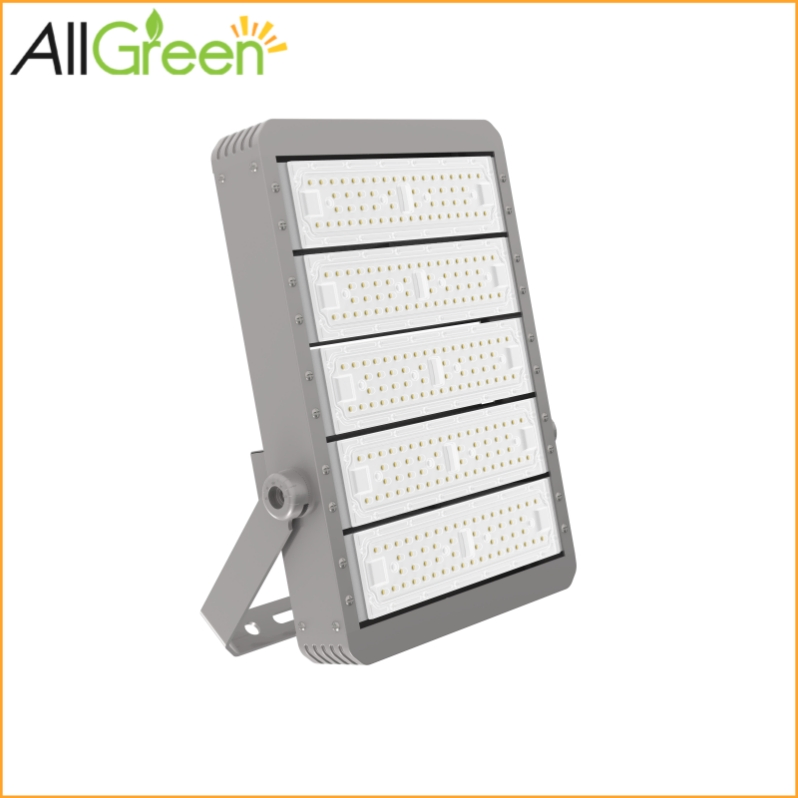 IP66 Waterproof LED Modular Flood Light, Aluminum Housing, AC Power, Outdoor Stadium Tunnel Lighting, Multi-LED, CRI 80 High Brightness