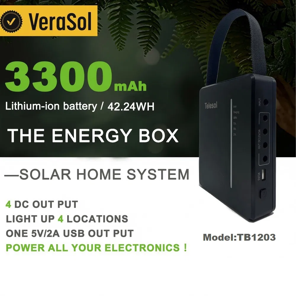 Factory Directly Selling Solar Home Lighting System with Solar Charger and LED Light