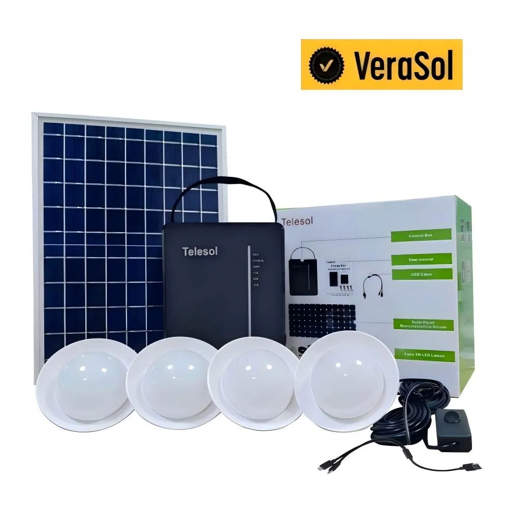 Factory Directly Selling Solar Home Lighting System with Solar Charger and LED Light
