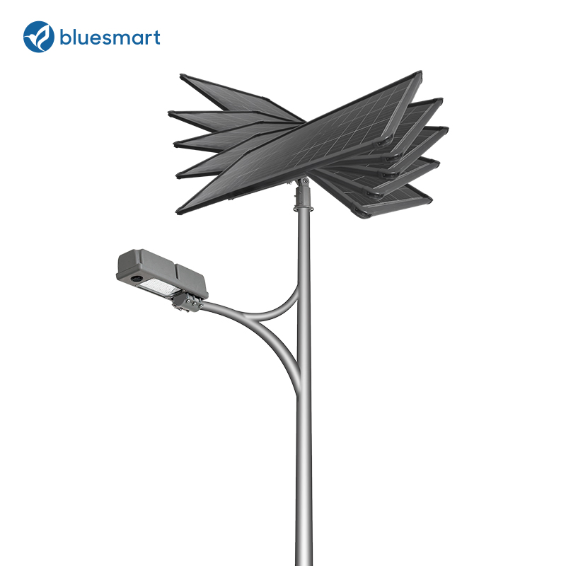 2025 80W LED Outdoor Integrated Solar Powered Security and Energy Saving Solar Street Lighting with Motion Sensor for Landscape Lanes and Gardens