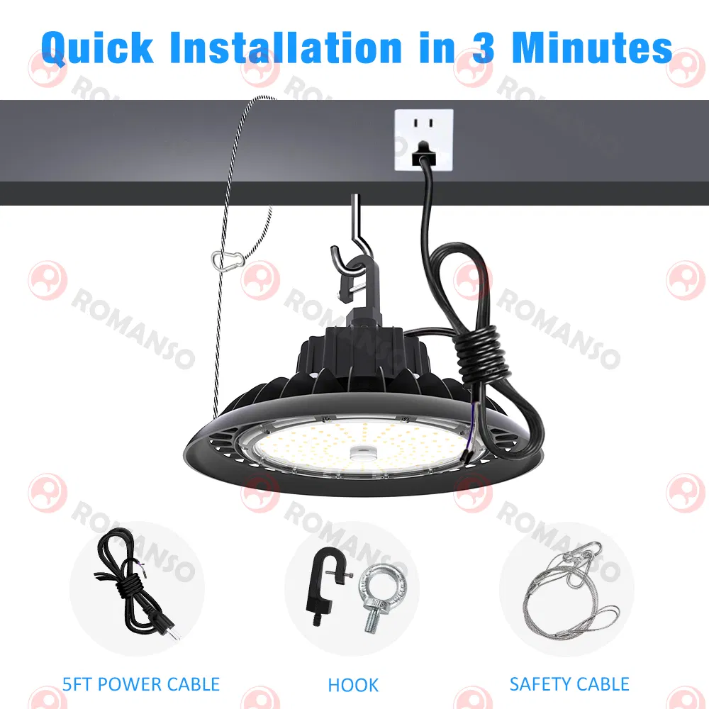 Smart Outdoor Lights ETL Dlc SAA CE Embedded LED High Bay Light 200W Low Bay LED Light with Motion Sensor 100W 150W 240W