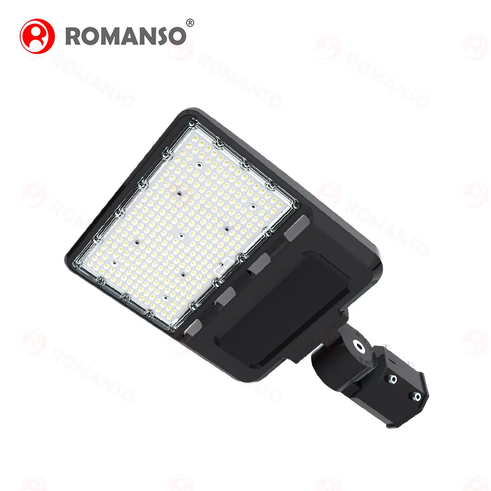 Romanso Hot Selling LED Shoebox Light AC100-277V 3000K-6000K LED Area Light for LED Parking Lot Lighting