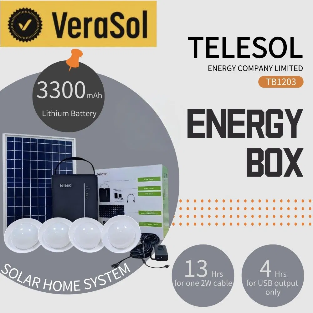 Factory Directly Selling Solar Home Lighting System with Solar Charger and LED Light