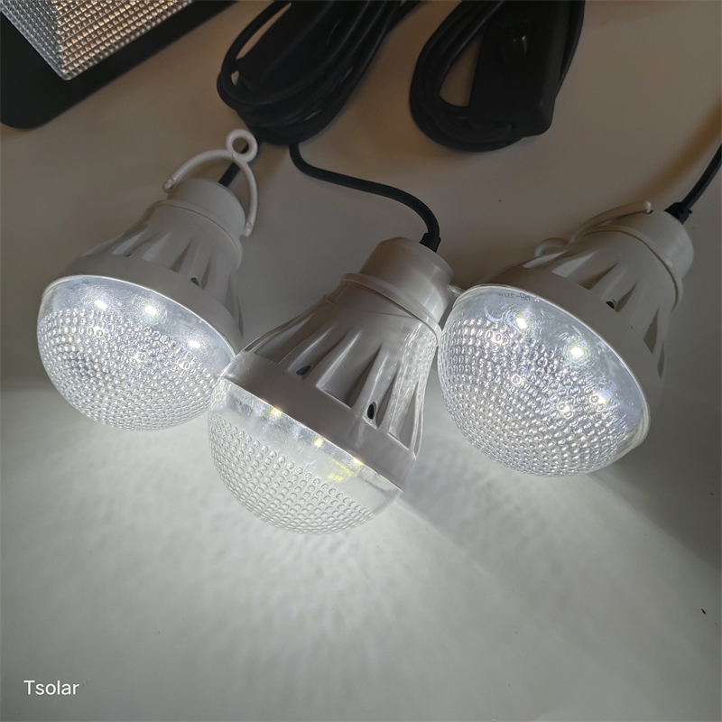 Energy Portable Solar Power Generator Lighting Light Kit System with Speaker, FM Radio and Three Bulbs LED Light