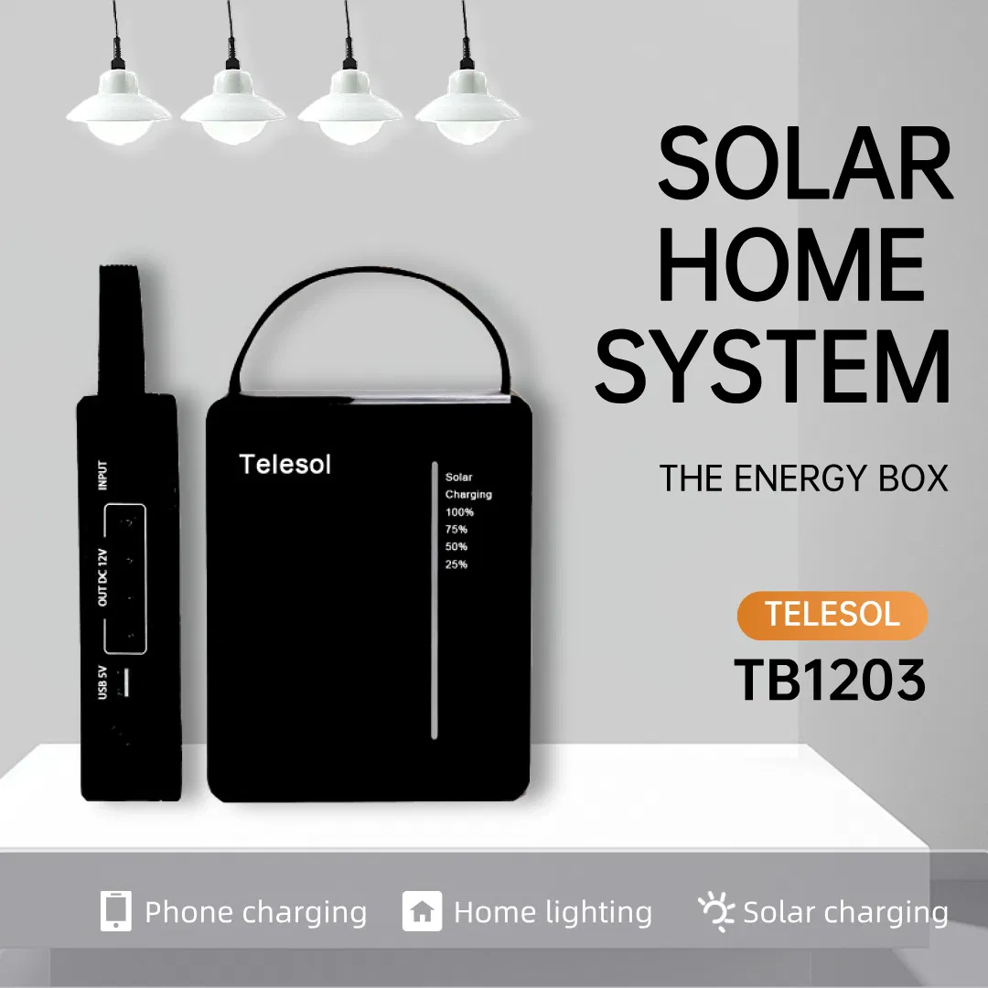 Factory Directly Selling Solar Home Lighting System with Solar Charger and LED Light