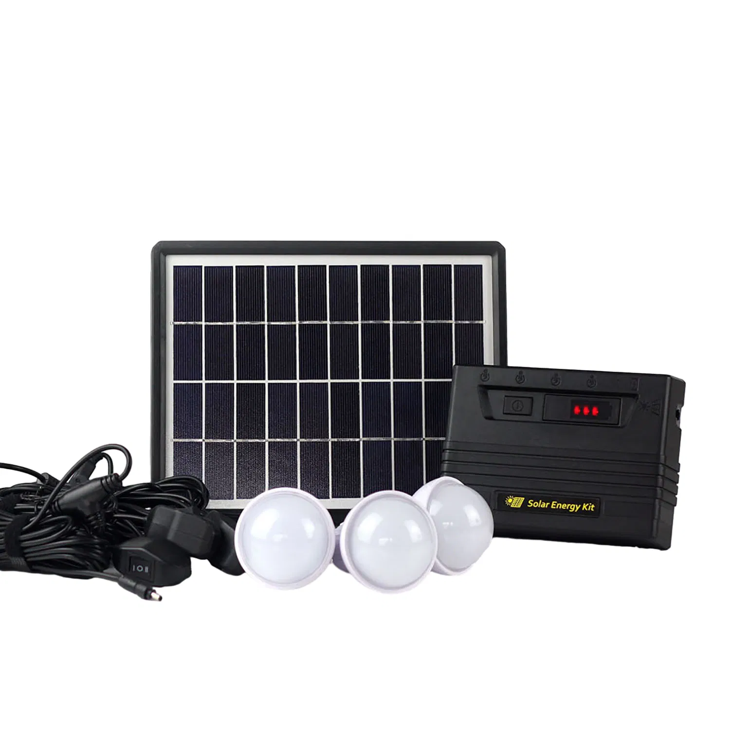 3PC LED Bulbs/Factory Supply Portable LED Solar Lighting Home System for Ethiopia/Nigeria/Uganda Market