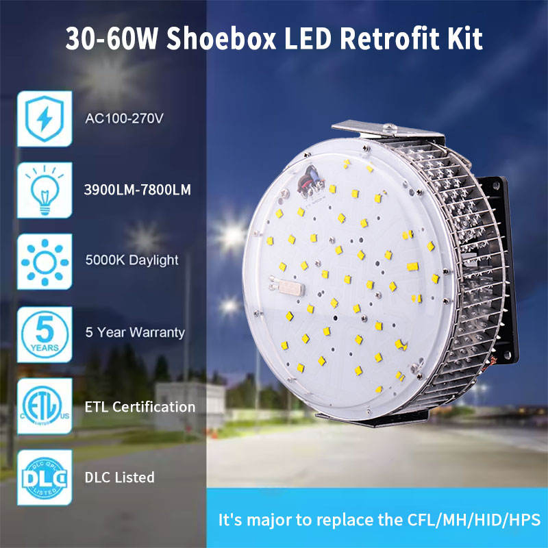 Bbier ETL RoHS Listed High/Low Bay Lighting Manufacturer Road Area Street Light with Photocell LED Retrofit Kitssolar Panel