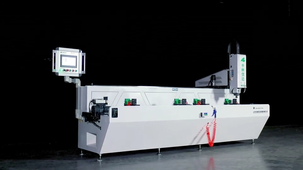 CNC Double Spindle Aluminum Profile Drilling Copy Milling Machine for Window Door Curtain Wall 3 Sides Rotary Workbench Miller for PVC Aluminum Alloy Template