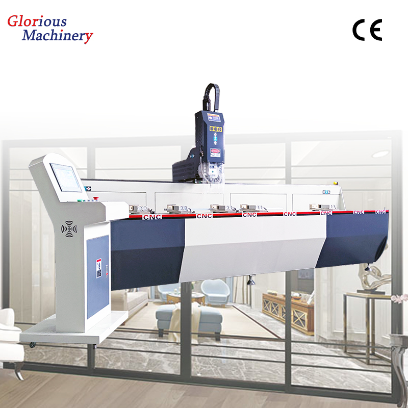 UPVC Copy Router Aluminum Hinge CNC &amp; Centre Milling Drilling Machine
