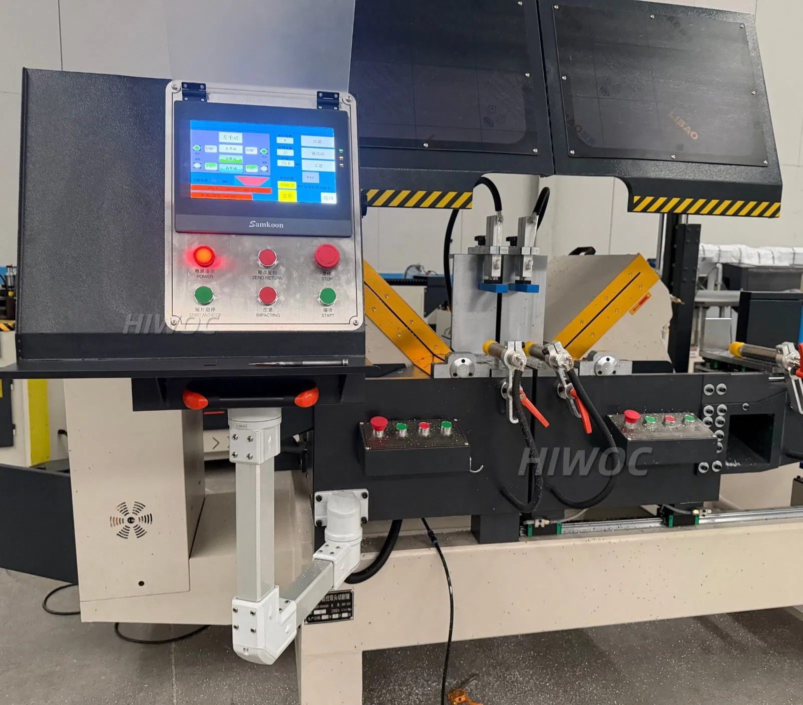 High Precision Manufacture Aluminum Alloy UPVC PVC Double-Head Precision CNC Cutting Saw Machine