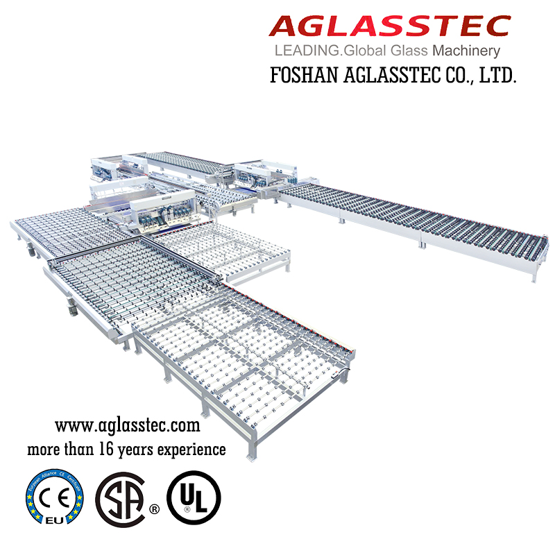 Hot Selling 20 Spindles U Type Straight Line Glass Double Edger Processing Line Machinery Manufacturer