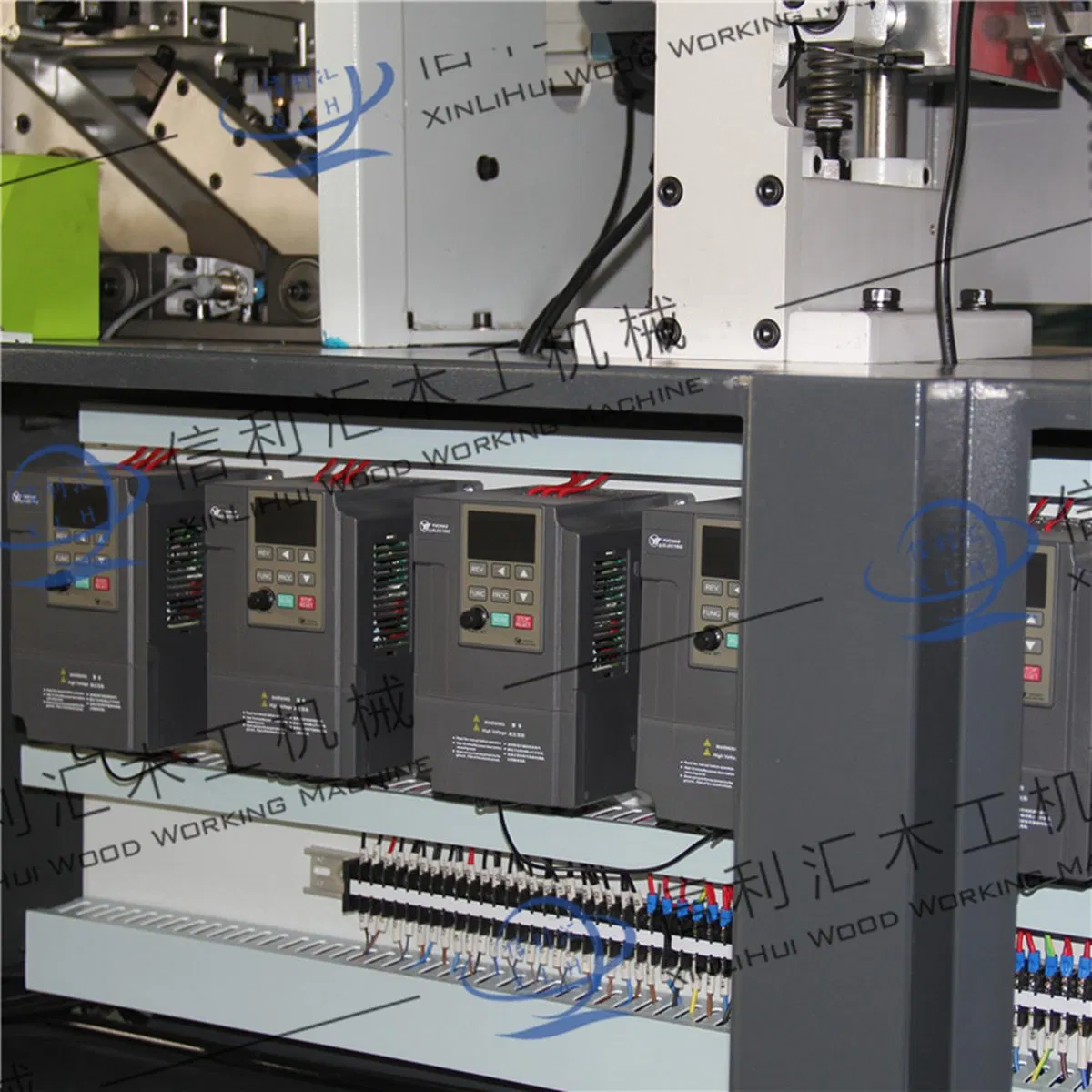 Automatic Edge Bonding Machine with Gluing with Top and Bottom Trimming, Corner Trimming, Scrapping, Spray Cleaning and Buffing