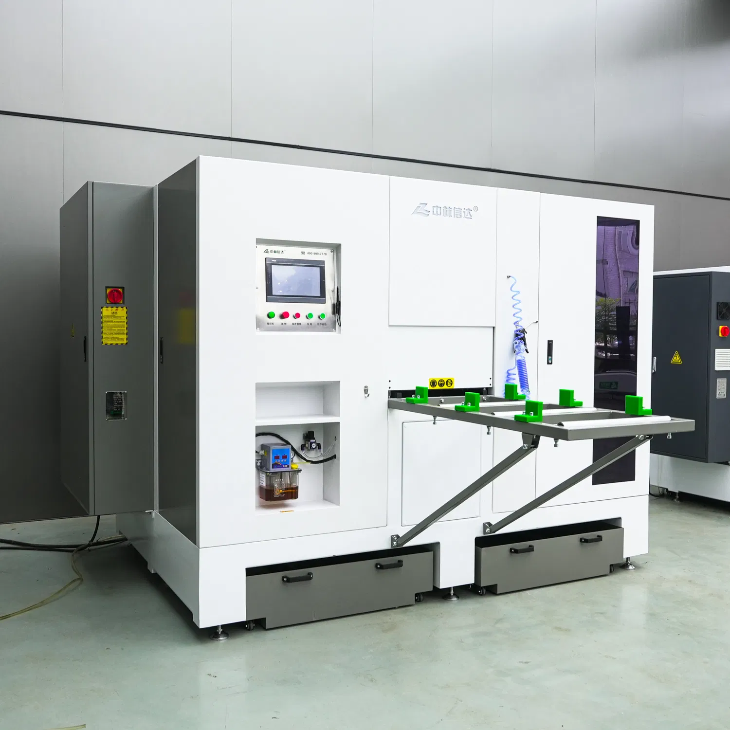 CNC 5 Axis Aluminum Profile End Milling Machine for Thermal Break Window Door Frame Curtain Wall Double Spindle 4 Cutters Miller for PVC Aluminum Alloy Template