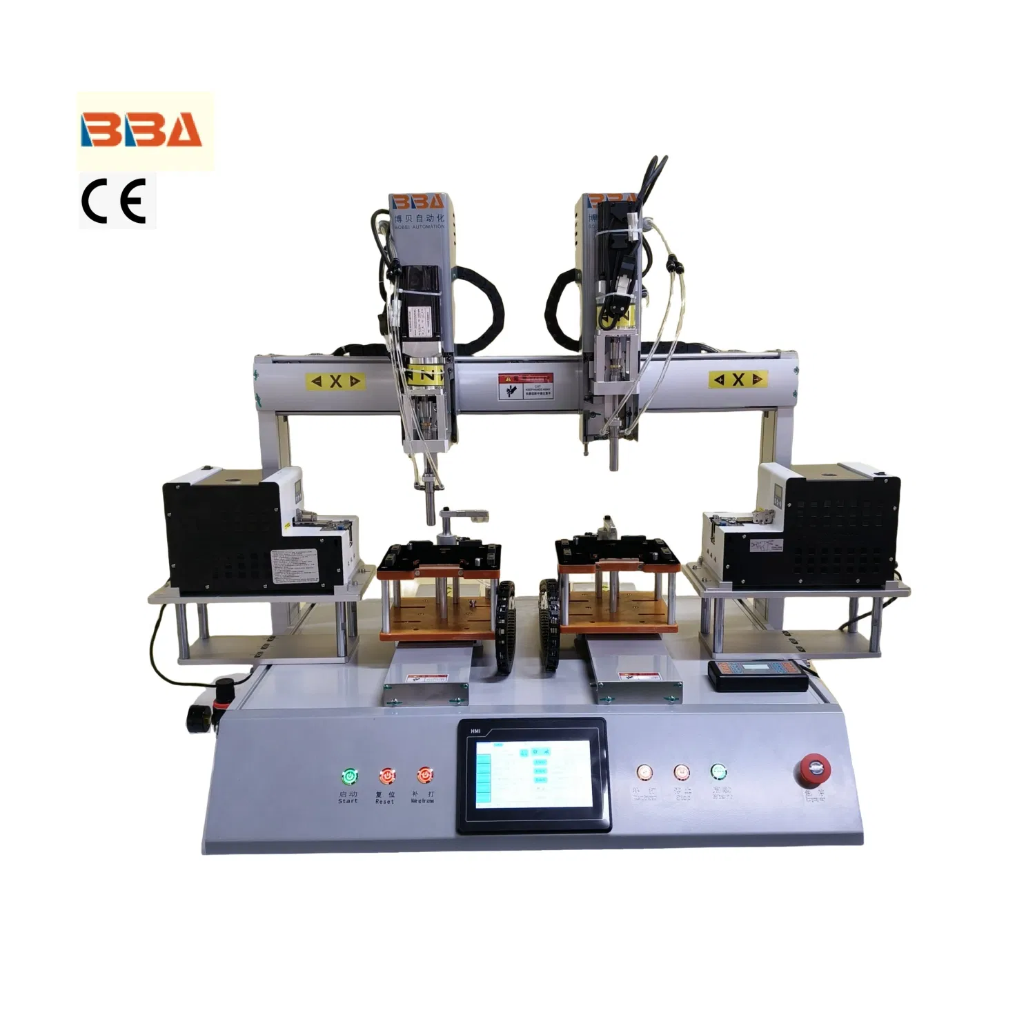 Bba Gantry Type Xyz Automatic Screwdriver Machine 2 Screwdriver Head Dual Feeding System Screw Fastening Machine Assembly Machine