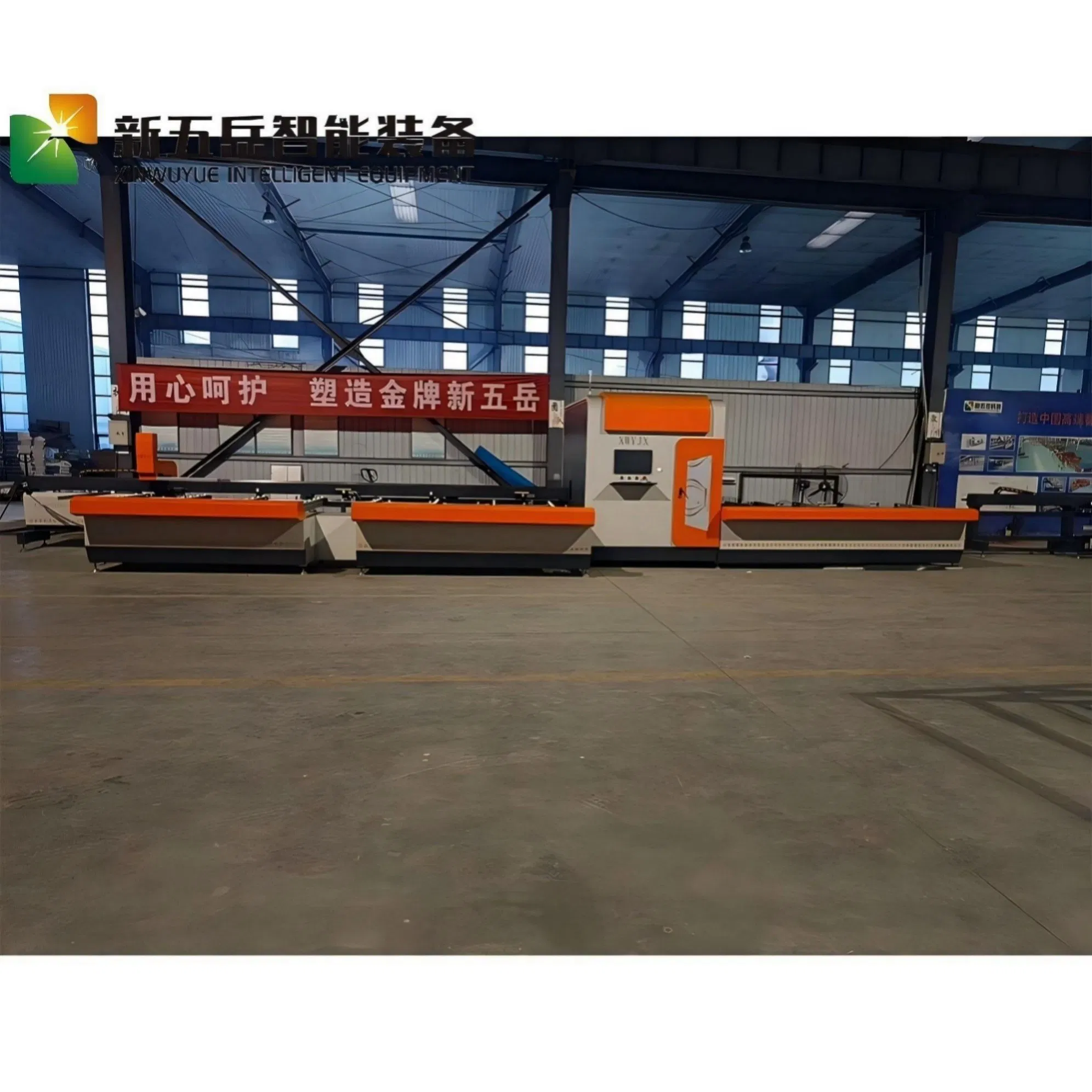 The Wyjq-CNC-6500 Model Is an Aluminum Profile Intelligent Sawing Center with Cutting and Blanking Functions, Used for Processing Batch Profiles.