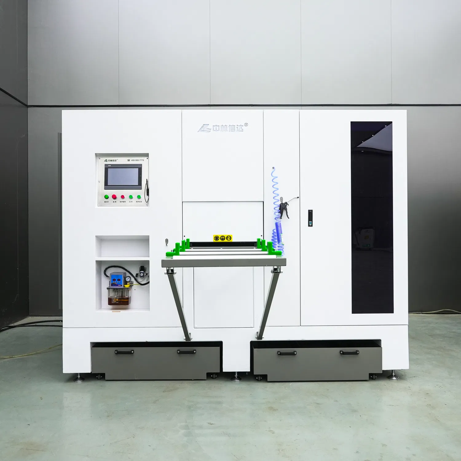 CNC 5 Axis Aluminum Profile End Milling Machine for Thermal Break Window Door Frame Curtain Wall Double Spindle 4 Cutters Miller for PVC Aluminum Alloy Template