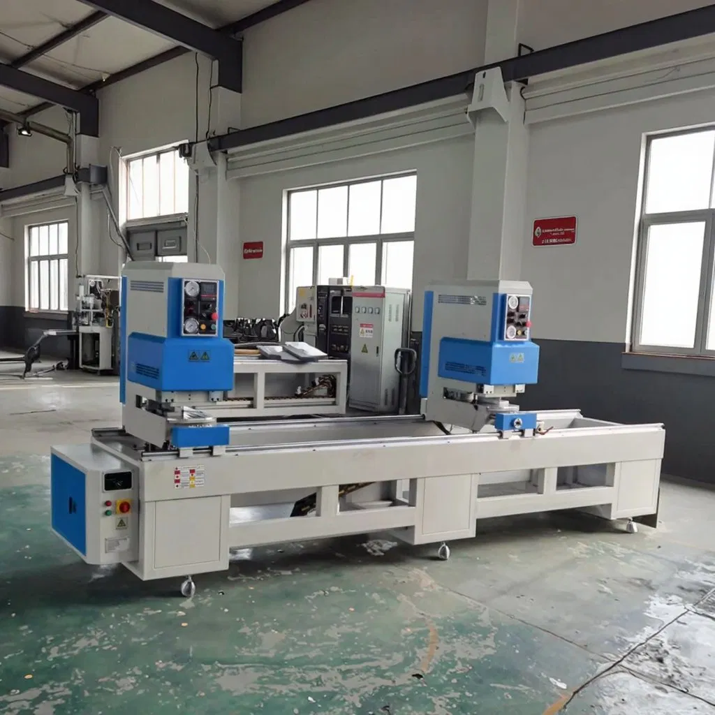 High-Grade Color Plastic Doors and Windows Aluminum Machine Double-Sided Two Heads Seamless Welding Machine/UPVC/PVC Window Making Machine