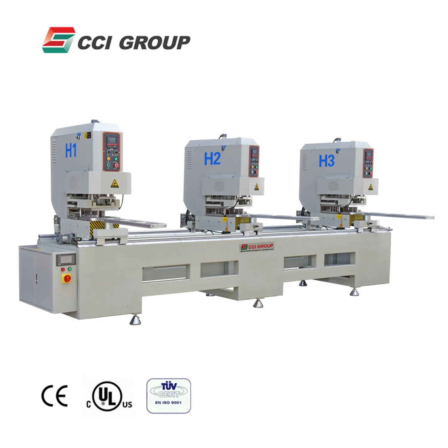 Three Head Seamless Welding UPVC Welding Window Machine for Color PVC Profile