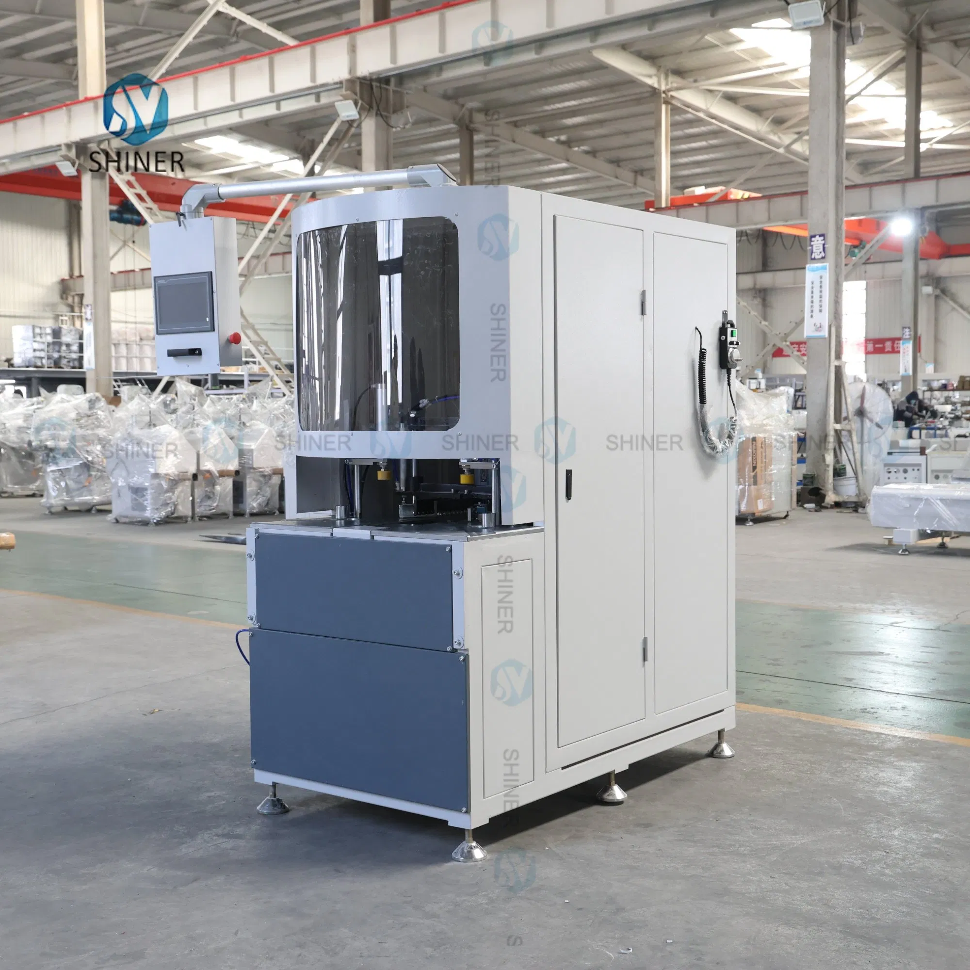 Shandong Shiner Plastic Profile PVC Window Door Making Machine CNC Corner Cleaning Machine with 3 5 7 9 Knives