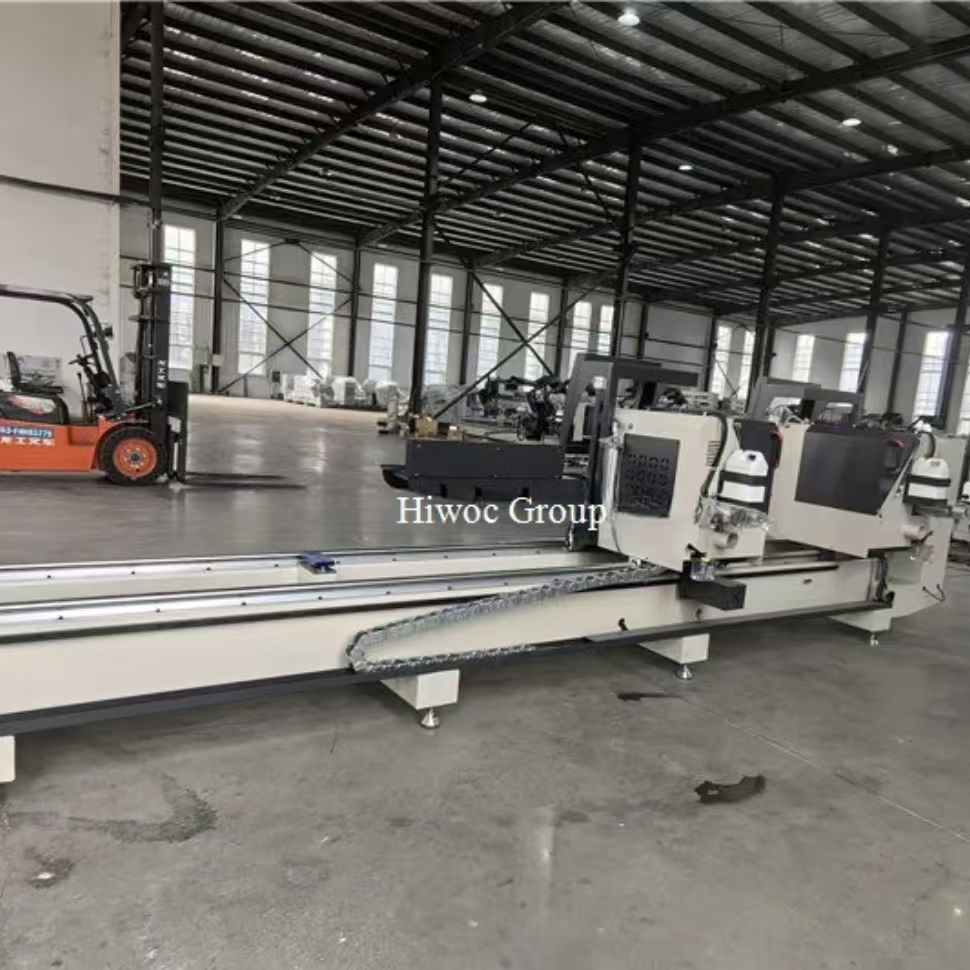 Factory Promotion Aluminum Profile Doors Window Double Heads Cutting Saw Machine