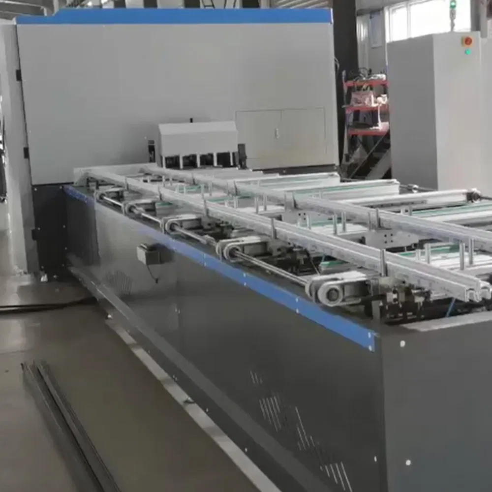 CNC Cutting Center for Aluminum/PVC Profiles, 45°/90° Cutting Processing Line Machine with Linear Guide &amp; Automatic Feeding