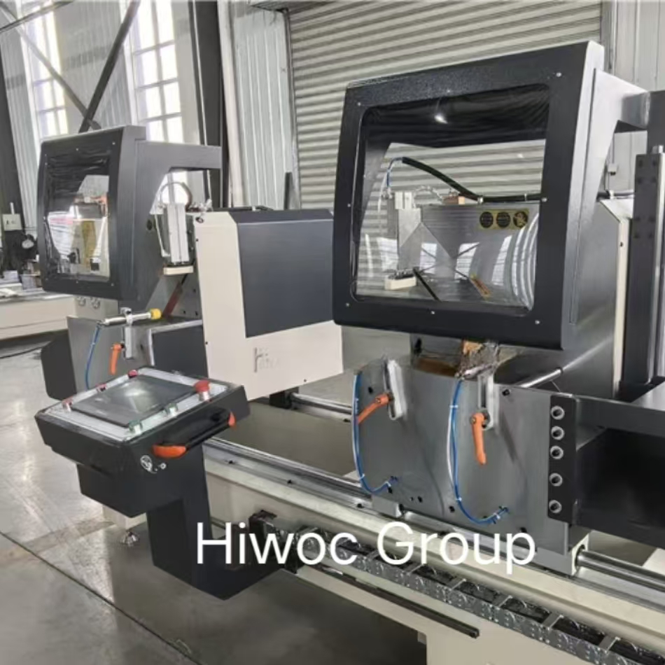 Factory Promotion Aluminum Profile Doors Window Double Heads Cutting Saw Machine