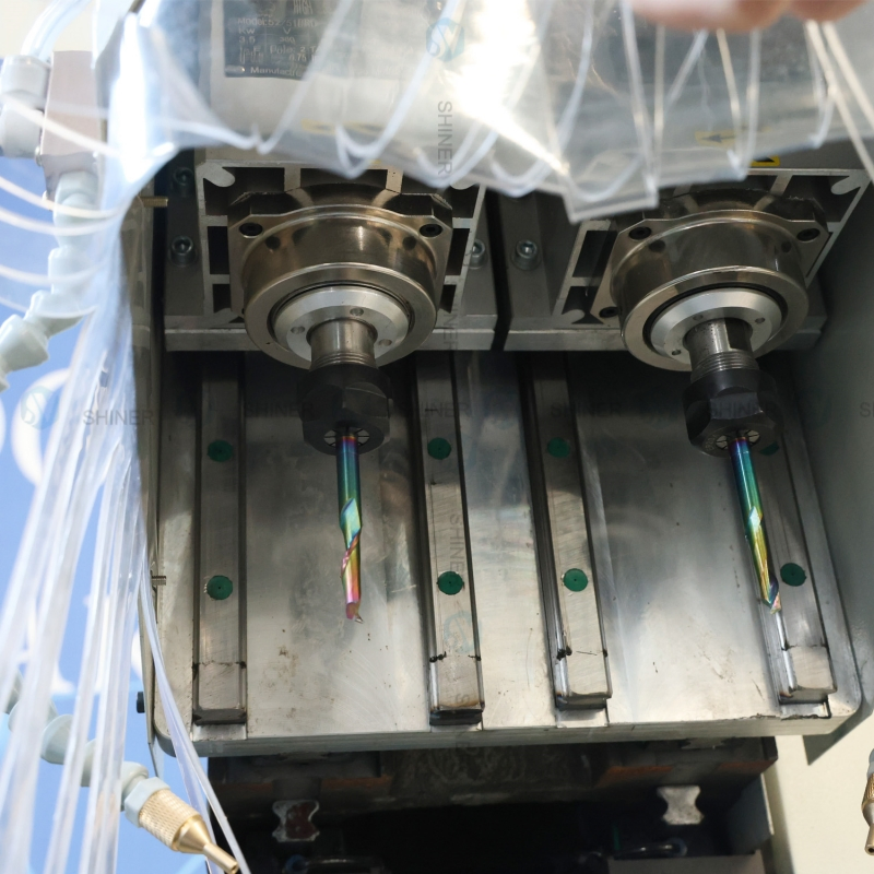 Shiner Intelligent Aluminum UPVC Double Spindle Single Spindle CNC Water Slot Lock Hole Hardware Holes Milling Drilling Machine