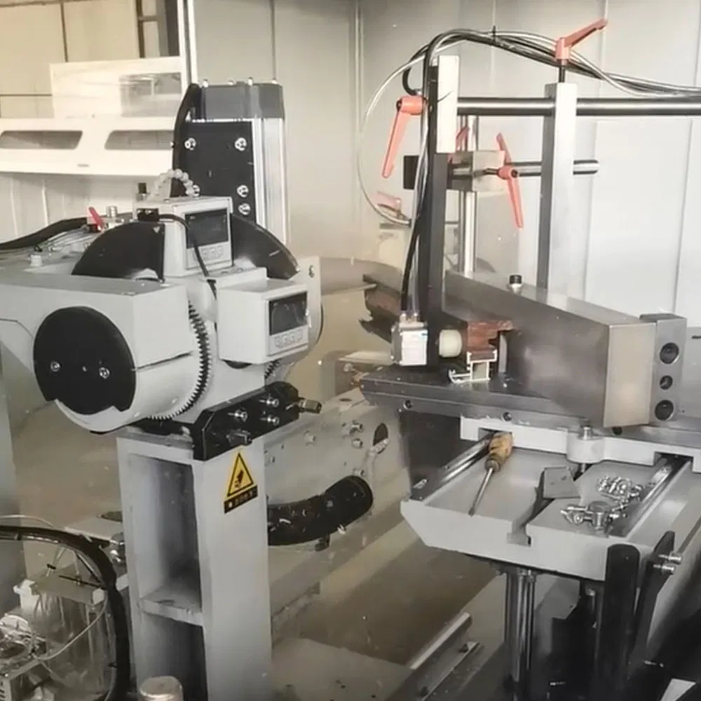 High-Precision Notching Saw with Magnetic Ruler &amp; Swing Blades for Curtain Wall/Skylight Aluminum Profiles