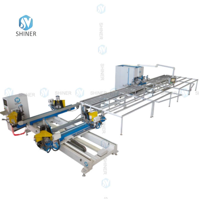 Shiner Intelligent UPVC PVC Plastic Profile Automatic CNC Four Heads Corner Welding and Cleaning Production Machine