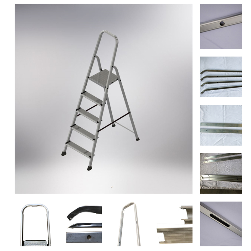 Aluminum Household Ladder Making Machine with Automatic Punching and Drilling System for Front Rail