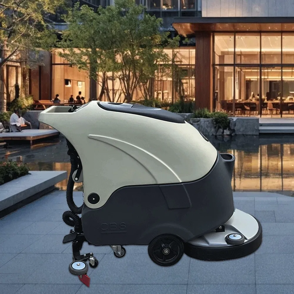 Multi-Angle Articulating Floor Scrubbing Head Machine for Corner Cleaning in Garages