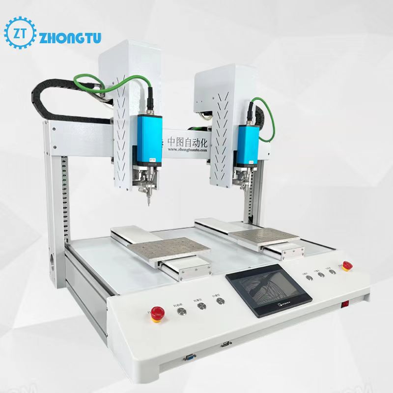 Dual Head Dual Station Rail Robotic Screw Fastening Machine Mquina De Tipos De Prticomquina Cartesiana Destornillador Automticomquina De Destornillador