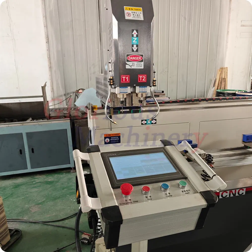 UPVC Copy Router Aluminum Hinge CNC &amp; Centre Milling Drilling Machine